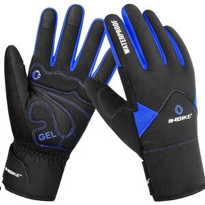 Inbike Winter Waterproof Biking Gloves Blue & Black SZ XL. NWT